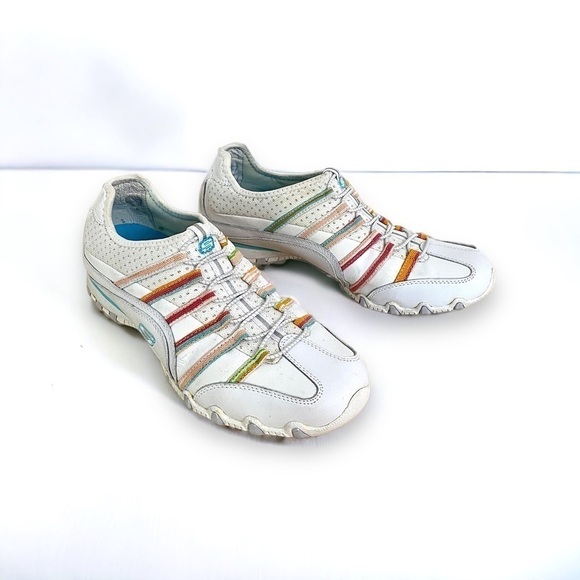 Skechers Rainbow Biker Bungee Slip On Comfort Slides Sneakers Mules, Size 10 - Picture 1 of 12